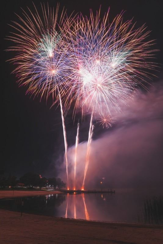 Fireworks at the annual Thunder on the Ridge event in Haines City, FL