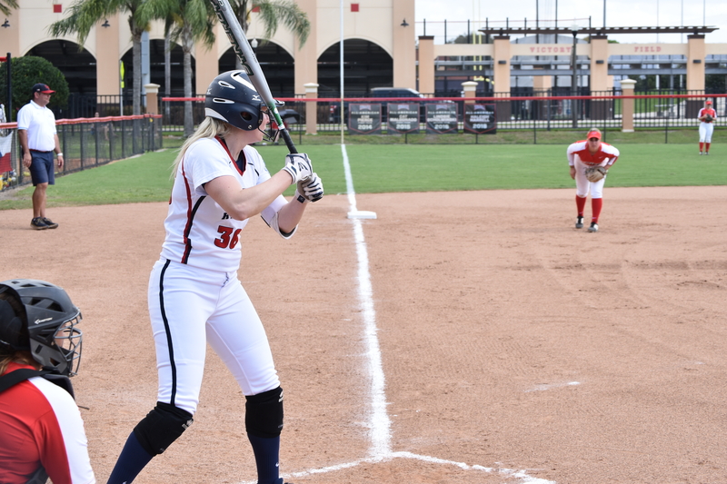 Batter on the Mound at PFX Softballl Spring Games