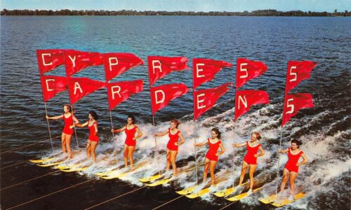 Cypress Gardens water ski team skiing on Lake Eloise