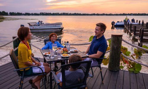 Harborside Restaurant is a great option for waterfront dining in Central Florida, located on Winter Haven's Lake Shipp