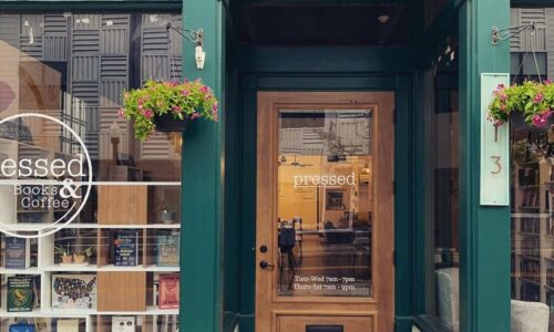 Shopfront to Pressed Books and Coffee